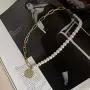 FFJGO Paper Clip Necklace Freshwater Cultured Pearls Vintage Chunky Link Chain Mosaic Irregular Coin Pendant 14K Gold Fashion Retro Charm Valentine Jewelry for Women Girls FFJGO Paper Clip Necklace Freshwater Cultured Pearls Vintage Chunky Link Chain Mosaic Irregular Coin Pendant 14K Gold Fashion Retro Charm Valentine Jewelry for Women Girls