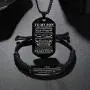 Set of 2 Gift to Son from Mom and Dad You Will Never Lose Customized Dog Tag Necklace with Adjustable Bracelet Braided for Graduation Birthday Valentines Gifts(Stainless Steel, Black) Set of 2 Gift to Son from Mom and Dad You Will Never Lose Customized Dog Tag Necklace with Adjustable Bracelet Braided for Graduation Birthday Valentines Gifts(Stainless Steel, Black)