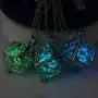 JANEZ Jewelry Necklace Tree of Life Dark Luminous Silver Color Glowing in Dark Pendant Necklace Collar Best Friend Jewelry for Women