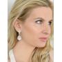 Mariell Clear Crystal Wedding Dangle Earrings for Women, Bridal and Prom Jewelry, Infinity Symbol 8 Shape