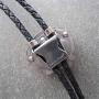 Haina Bolo Tie for Men Women Western Cowboy Cowgirl Eagle Bola Tie Genuine Leather String Natural Stone Tiger Eye Vintage Jewelry