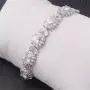GULICX Womens Gold Plated 5 Oval Cubic Zirconia Tennis Link Blue Bracelet for Women