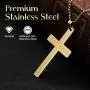 Cross Necklace, 3PACK Stainless Steel Cross Pendant Necklace Adjustable Unisex Cross Charm Mirror Polished Cross Chain Necklace Plain Birthday Valentine Gift for Man & Woman – Silver Black Gold Cross Necklace, 3PACK Stainless Steel Cross Pendant Necklace Adjustable Unisex Cross Charm Mirror Polished Cross Chain Necklace Plain Birthday Valentine Gift for Man & Woman – Silver Black Gold