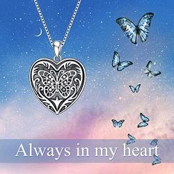 WINNICACA Sterling Silver Heart Lockets Necklace That Holds Pictures for Women Girls Photo Necklace for Birthday