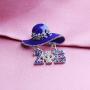 TongXin Zeta Phi Beta Sorority Paraphernalia Gift for Women 1920 ZPB Rhinestone Brooch Pin Greek Sorority Jewelry Gift for Finer Women