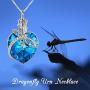 TOUPOP Mothers Day Gifts s925 Sterling Silver Dragonfly Pendant Necklace with Crystal Jewelry Gifts for Mom Mother Women Teen Girls Birthday