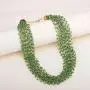 Zephyrr Fashion Hand Made Golden Multi Strand Beaded Necklace for Women