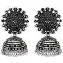 Royal Bling Tribal Muse Collection Oxidized Silver Tone Indian Jhumka Jhumki Earrings Jewelry for Women Royal Bling Tribal Muse Collection Oxidized Silver Tone Indian Jhumka Jhumki Earrings Jewelry for Women