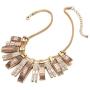 Chunky Collar Statement Necklace For Women,Rhinestone Statement Bib Necklace Gold, Fashion Costume Jewelry Crystal Necklace Large