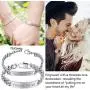 ChainsHouse Custom ID Bracelet for Men Women Stainless Steel Cuban Curb Link Chain Personalized Engrave Bar Bracelet Bangle, 7MM/10MM/15MM Width, 7.5/8.3/9.1 Inch Length, Send Gift Box
