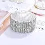 JEWMAY Yumei Jewelry 8 Strand Rhinestone Stretch Bracelet Silver-tone Sparking Tennis Bracelet JEWMAY Yumei Jewelry 8 Strand Rhinestone Stretch Bracelet Silver-tone Sparking Tennis Bracelet