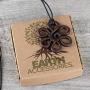 Earth Accessories Adjustable Organic Wood Flower Necklace for Women - Pendant Flower Necklaces