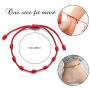 beemean 7 Knots Red Bracelet Good Luck Protection Bracelet Amulet for Protection Gift for Women Men Boys Girls Couples