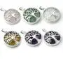 Tree of Life Necklace,Chakra Pendant Necklace Crystals Quartz Jewelry with Chain Gift for Women 