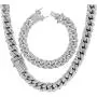 Mens 12MM 14MM 20MM Chains 18K Gold Plated CZ Fully Iced-Out Miami Cuban Necklace Bracelet Set