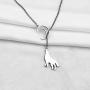Crescent Moon Wolf Lariat Y Necklace Wolf Howling at The Moon Necklace