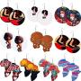 10 Pairs African Round Wooden Earrings Ethnic Style African Map Earrings Multicolor Earrings for Women