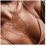 Yfe Gold Layering Necklace Choker Double Layered Necklace Tassel Pendent Necklace Choker for Women and Girls Y Necklace (Double Layer)