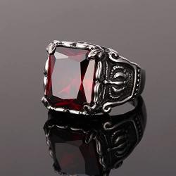 U7 Men Vintage Dragon Claw Ring, Gothic Skull Ring, Statement Bully Ring, Retro Hawk Rings, Ring Size 6 to 13, with Gift Box
