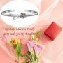 HOLLP  Daughter in Law Gift Marriage Made You Family Love Made You My Daughter Cuff Bracelet with Rose Flower Wedding Jewelry Stepdaughter Gift