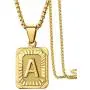 KissYan Initial Letter Pendant Necklace for Mens Womens, 18K Gold Plated Square Capital Monogram Necklace Alhpabets from A-Z Figaro Chain Necklace KissYan Initial Letter Pendant Necklace for Mens Womens, 18K Gold Plated Square Capital Monogram Necklace Alhpabets from A-Z Figaro Chain Necklace