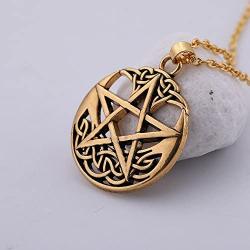 fishhook Wicca Pentacle Pentagram Venus Talisman for Protection Pendant Necklace