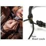 FIBO STEEL 12-17 Pcs Leather Bracelet for Men Women Woven Cuff Bracelet Adjustable