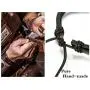 FIBO STEEL 12-17 Pcs Leather Bracelet for Men Women Woven Cuff Bracelet Adjustable