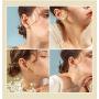 Hanpabum Fashion Jewelry Set for Women Layered Necklace with Hoop Dangle Tassel Leather Earring Lotus Ear Jacket