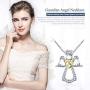 VOROCO 925 Sterling Silver Simple Cute Style Pendant Necklace Birthday Gift Jewelry for Women Girls