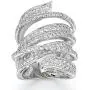 Delicin Jewelry Rhodium Plated Cubic Zirconia Wide Band Cocktail Ring Delicin Jewelry Rhodium Plated Cubic Zirconia Wide Band Cocktail Ring
