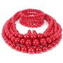 HaHaGirl Faux PearlStrands Jewelry Sets for Women Include Necklace Bracelet and Earrings Set