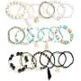 Udalyn 3 Sets Bohemian Stackable Bead Bracelets for Women Men Multilayered Bracelet Set Pendant Tassel Charm Stretch Bangles Udalyn 3 Sets Bohemian Stackable Bead Bracelets for Women Men Multilayered Bracelet Set Pendant Tassel Charm Stretch Bangles