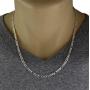 Solid Sterling Silver 925 Figaro Link Chain Necklace 2MM - 5MM, 16'' - 30'' - Made in Italy Jewelry - Men and Women