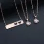 Daughter Gifts Mother Daughter Necklace Cubic Zirconia Love Pendant Necklace Mothers Day Gift