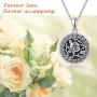 Tree of Life Locket Necklace for Women,925 Sterling Silver Rose/Daisy/Fairy Locket Necklace That Holds Pictures Pendant Family Jewelry