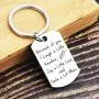 Meibai Girlfriend to Boyfriend Wife to Husband Gifts Engraved Dog Tags Keychain Love Valentines Gift for Him