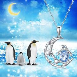 Penguin Necklace 925 Sterling Silver Cute Necklace Penguin Gifts for Women Girls