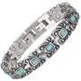 Wollet Jewelry Healthy Antique Style Blue Turquoise Magnetic Bracelets for Women Wollet Jewelry Healthy Antique Style Blue Turquoise Magnetic Bracelets for Women
