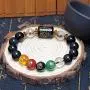 SMART DK Obsidian Wealth Bracelet, Obsidian Five-Element Wealth Bracelet Attract Wealth and Good Luck, Deluxe Gift Box Included