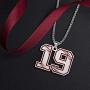 LuxglitterLin Baseball Jersey Number 45 Pendant Necklace Inspiration Punk Initial Stainless Steel Jewelry for Men 3mm Keel Link Chain 25mm High