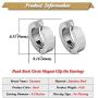 Xusamss Punk Jewelry No Piercing Stainless Steel Circle Huggie Earrings Magnet Clip On Earrings