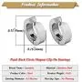 Xusamss Punk Jewelry No Piercing Stainless Steel Circle Huggie Earrings Magnet Clip On Earrings Xusamss Punk Jewelry No Piercing Stainless Steel Circle Huggie Earrings Magnet Clip On Earrings