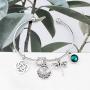 WSNANG Outlander Inspired Jewelry Scottish Thistle Dragonfly Charm Love Knot Bracelet Outlander Fans Gift