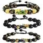 Handmade Carved Mantra Stone Pi Xiu Feng Shui Black Obsidian Wealth Lucky Bracelet for Women Men Adjustable 14K Gold Plated Braided Rope Amulet Bracelet Protection Jewelry Handmade Carved Mantra Stone Pi Xiu Feng Shui Black Obsidian Wealth Lucky Bracelet for Women Men Adjustable 14K Gold Plated Braided Rope Amulet Bracelet Protection Jewelry
