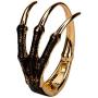 YACQ Womens Skeleton Hand Claw Hinged Bangle Bracelets Fit Wrist Size 6-1/2 to 7-1/2 Inch - Lead & Nickle Free - Halloween Costume Accessories - Women Girls Biker Jewelry