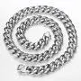 Trendsmax 15mm Curb Cuban Chain Link Necklace for Men Women Heavy 316L Stainless Steel Silver Gold Color 18 20 24 30 inch