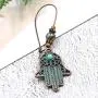 BELUCKIN Antique Green Bronze Fatima Hamsa Hand Drop Dangle Earrings Women Bohemian Vintage Statement Earrings Jewelry BELUCKIN Antique Green Bronze Fatima Hamsa Hand Drop Dangle Earrings Women Bohemian Vintage Statement Earrings Jewelry
