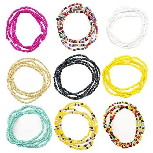 9 Pieces Tiny Seed Beaded Bracelet Boho Hawaiian White Rainbow Adjustable Colorful Bracelet for Women Girls Summer Handmade Turquoise Beach Beads Jewelry 9 Pieces Tiny Seed Beaded Bracelet Boho Hawaiian White Rainbow Adjustable Colorful Bracelet for Women Girls Summer Handmade Turquoise Beach Beads Jewelry