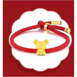 Vanski 2020 Zodiac Sign Mouse New Year Charm Bracelet for Women Adjustable Red Rope Braided Chinese Good Luck Symbol Jewelry